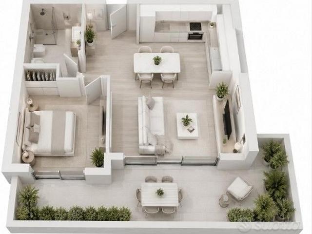 Luminoso bilocale con terrazzo a Varese