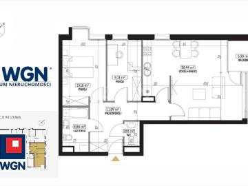 Nowoczesne 3 pokojowe mieszkanie deweloperskie 70m2 z balkonem