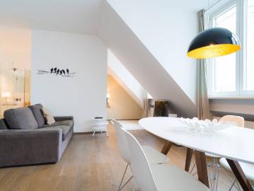 Lucid business apartment Vienna in the third district with modern furniture live near the Belvedere palace
