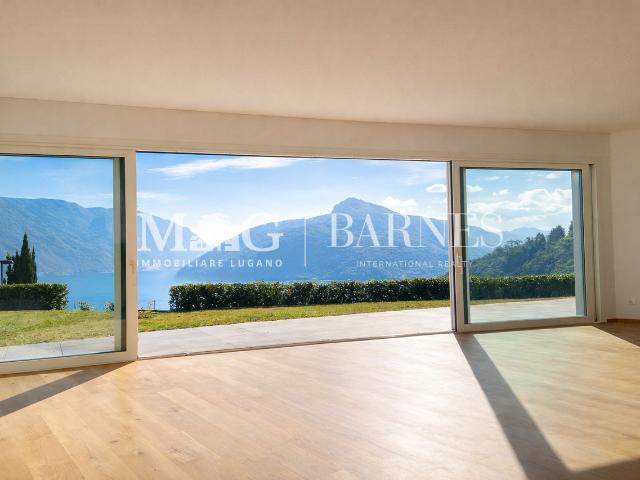 Lugano, Carona: 4.5 Zimmer Wohnung mit Garten und Seesicht