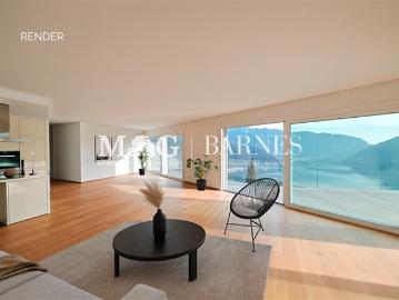 Lugano, Carona 5,5 Zimmer Penthouse mit Seeblick und großer Terrasse