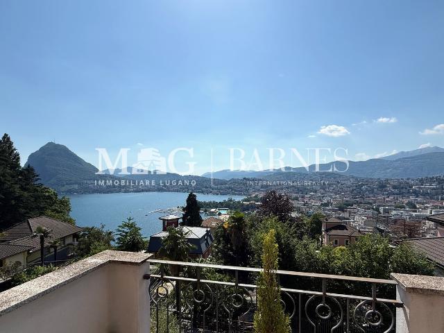 Lugano, Castagnola: 3,5 Zimmer Wohnung mit Seeblick und Balkonen