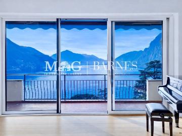 Lugano, Castagnola: Villa mit Schwimmbad und Panoramablick auf den See