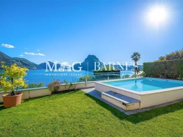 Lugano, Castagnola Wohnung mit Seeblick und Pool und Garten