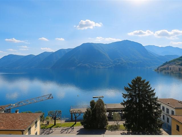 Lugano Penthouse in Villa d'Epoca mit Seeblick und Panoramaterrasse