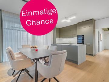 Luxus 4 Zimmerwohntraum mit grünem Fernblick und Gemeinschaftspool am Dach