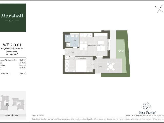 Luxus Apartment mit 2 Zimmer zu verkaufen in Marshallstraße, 1, Berlin