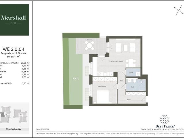 Luxus Apartment mit 68 m2 zu verkaufen in Marshallstraße, 1, Berlin