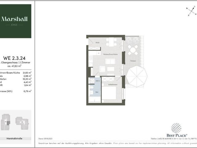 Luxus Apartment mit 2 Zimmer zu verkaufen in Marshallstraße, 1, Berlin