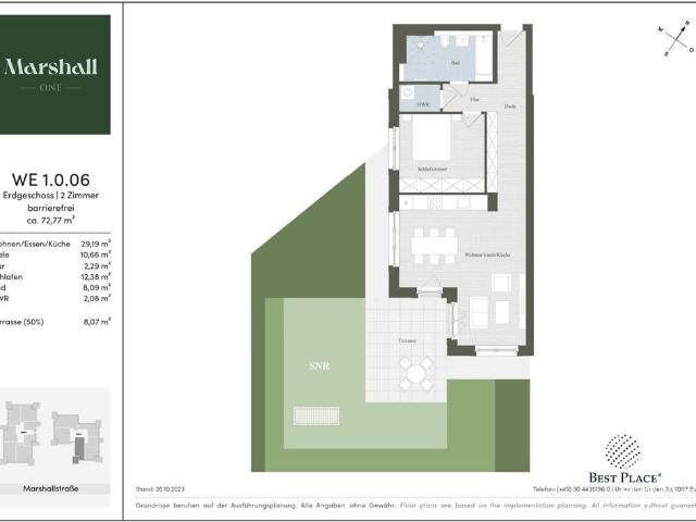 Luxus Apartment mit 2 Zimmer zu verkaufen in Marshallstraße, 1, Berlin