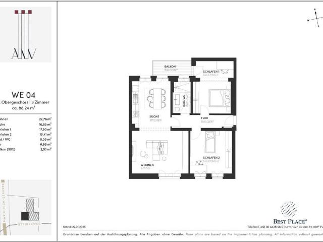 Luxus Apartment mit 3 Zimmer zu verkaufen in Steinerweg, 12, München, Upper Bavaria, Bayern