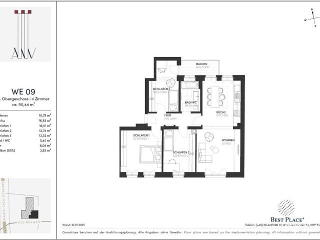 Luxus Apartment mit 90 m2 zu verkaufen in Steinerweg, 12, München, Upper Bavaria, Bayern