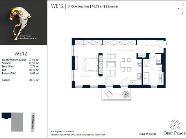 Luxus Apartment mit 78 m2 zu verkaufen Schlüterstraße, 18, Berlin