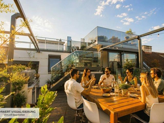 LUXUS DACHGESCHOSS | 360° PANORAMABLICK | Rochusmarkt | 4 Zimmer | ca. 204 m² gew. NFL | 2 Garagen optional | 2 Lager optional