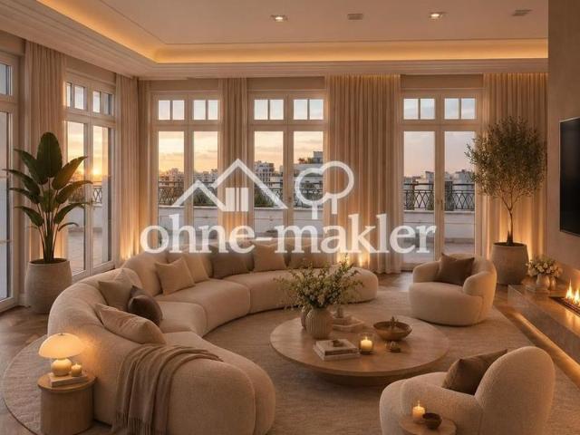 Luxus Penthouse mit Dachterrasse, Privat Aufzug & Concierge. Optional möbliert. Provisionsfrei!