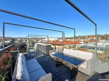 Luxus pur über den Dächern Wiens I Liftzugang in Wohnung I 3 Bäder I 3 Terrassen I Lager I Türkenschanzpark