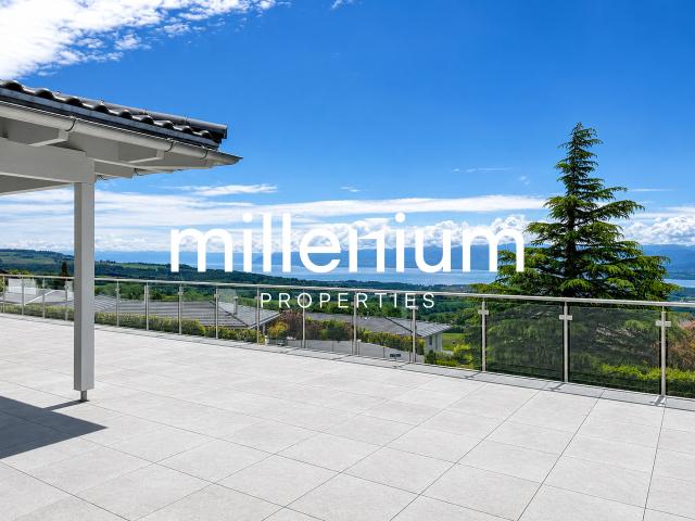 Luxusvilla mit atemberaubendem Blick auf den Genfersee und die Alpen