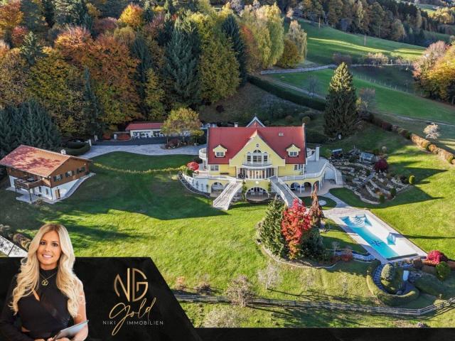 Luxusvilla, Chalet, Pool, Weinkeller, Landwirtschaft und 7 Hektar Naturidylle nahe Deutschlandsberg
