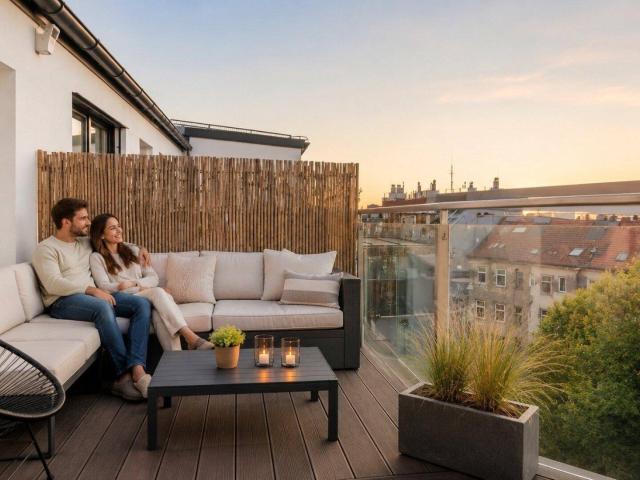 Luxuriöse Dachgeschoss Maisonette mit Südterrasse I Klimaanlage & Fußbodenheizung I Nahe U6/U4 Längenfeldgasse