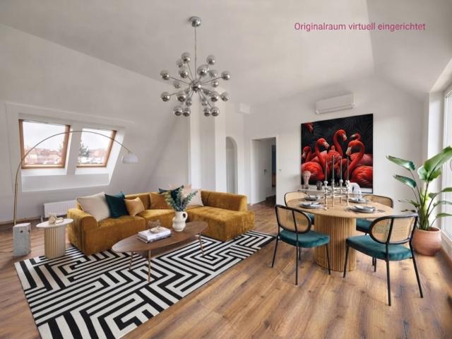 LUXURIÖSE DG WOHNUNG MIT GROSSER TERRASSE UND KLIMAANLAGE NÄHE POSTSPORTPLATZ