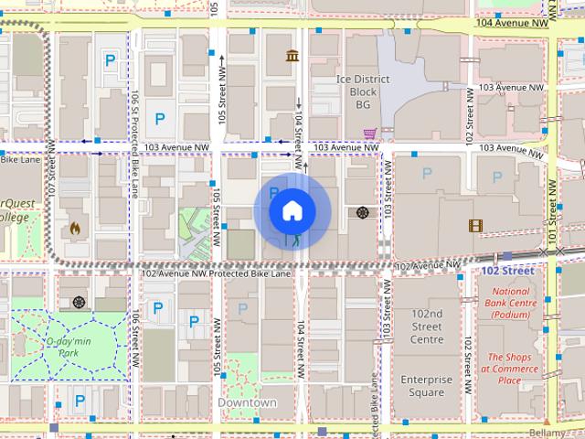Luxurious 1 bedroom apartment with patio in Downtown Edmonton
