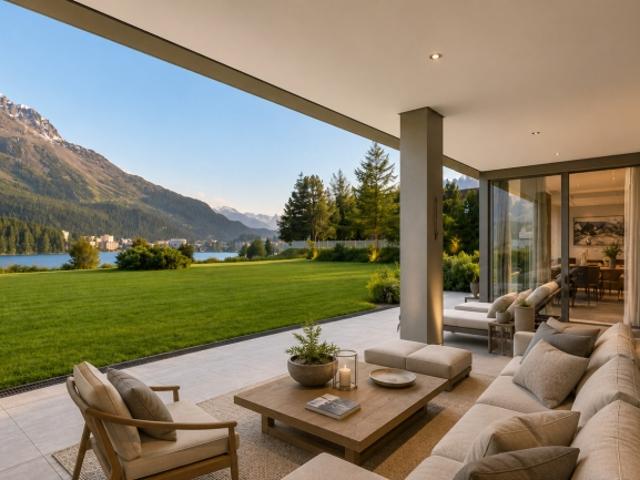 Luxurious apartment fantastic lake and mountain panorama