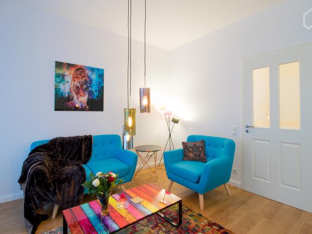 Luxury apartment with fitness area and parking space in trendy neighbourhood Sankt Georg