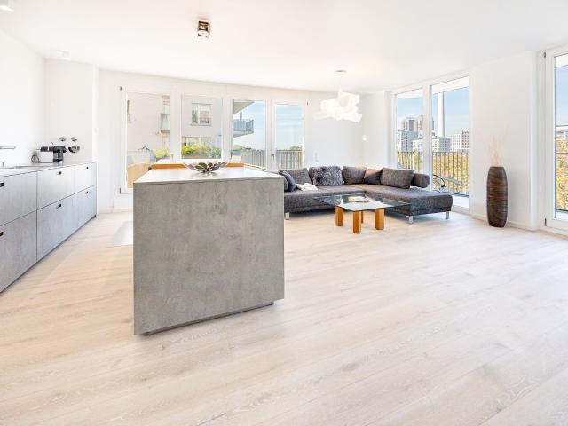 Luxury design apartment serviced with river and skyline view