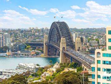 Luxury Harbour Bridge,Watermans Cove view 3 bed 3 bath 2 car space apartment