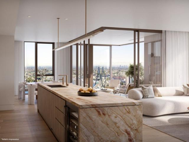 Luxury Mirvac residence with sunset views from Anzac Bridge to Blue Mountains