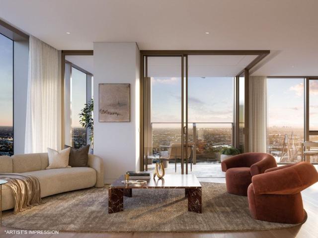Luxury Mirvac residence with sunset views from Anzac Bridge to Blue Mountains