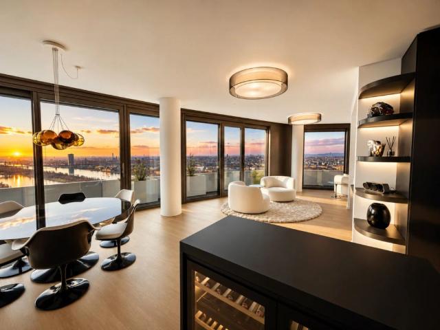 Luxury Residence with breathtaking Skyline Views: DANUBEFLATS Vienna