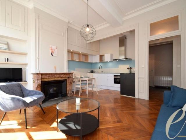 Lyon 2ème Place des Cordeliers – Appartement d’exception T2 meublé de 55 m² avec vue dégagée sur le Rhône