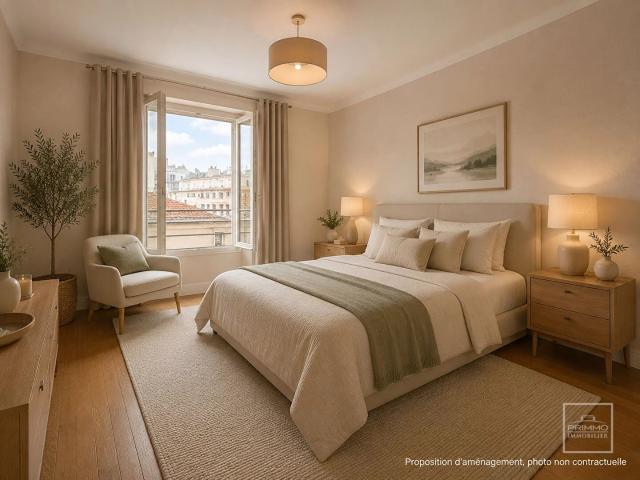 LYON 6, TRIANGLE D'OR, 67.09m², ETAGE ELEVE, BALCON