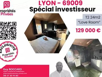 Lyon 9ème 69009 Achat / Vente appartement 2 pièces t2 au dernier étage
