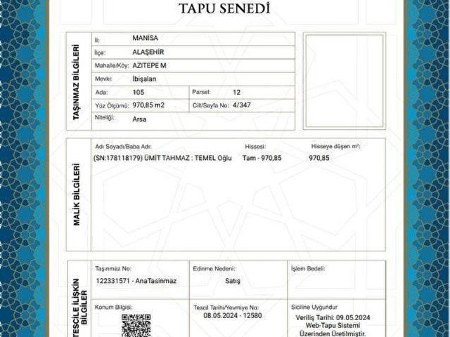 MANİSA ALAŞEHİR MÜSTAKİL EV TAPU SAHİ PERTA EMLAK ÜMİT