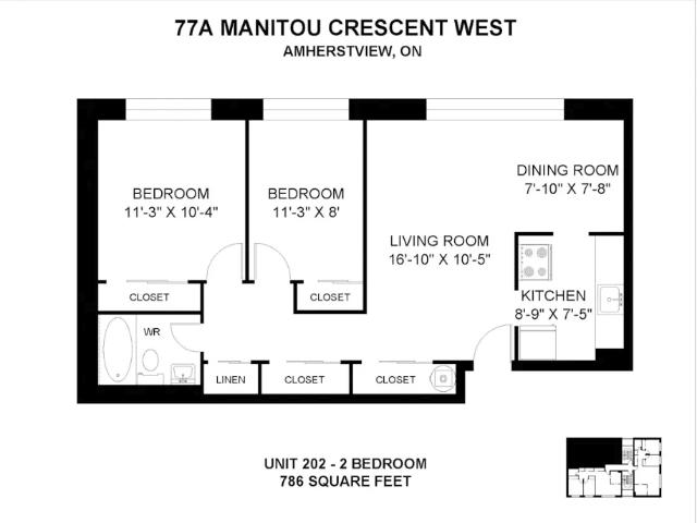 Manitou Village 2 Bedroom Apartment for Rent at 77 Manitou Cres W, Loyalist, ON K7N 1C2 Amherstview