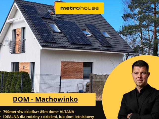 Dom z panelami fotowoltaicznymi i ogrodem w Machowinku