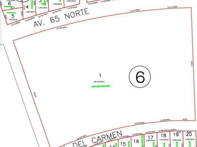 Venta Macrolote de 69,179 m² con cuatro frentes sobre principales avenidas Playa del Carmen