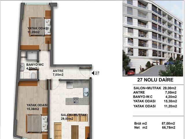 MAESTRO LOTUS EVLERİ PROJESİ 2+1 90m2 SATILIK DAİRE