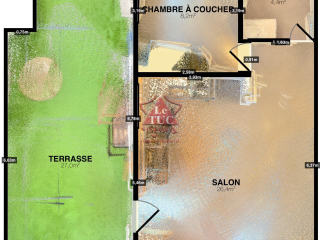 magagnosc vue mer 2 pieces avec terrasse 27 m2 et parking