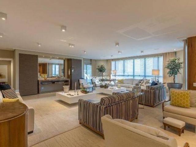 Magnífico apartamento | 415 m² | 4 suítes e 5 vagas no Cambuí à venda por R$ 4.290.000