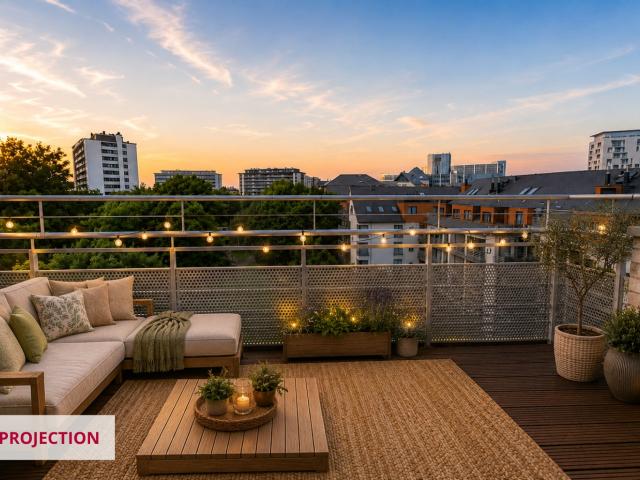 Magnificent unfurnished duplex penthouse, 3 bedrooms, 2 bathrooms, large terrace of 16m² overlooking the park