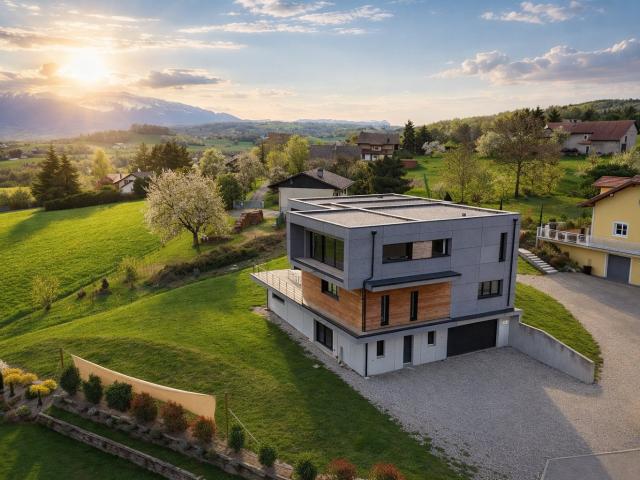 MAGNIFIQUE MAISON MODERNE SUR LA COMMUNE D'ESERY AU PIED DU GOLF