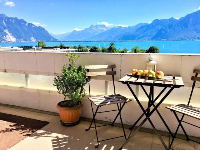 Magnifique meublé courte durée 3,5p / 2 chambres / Balcon vue lac