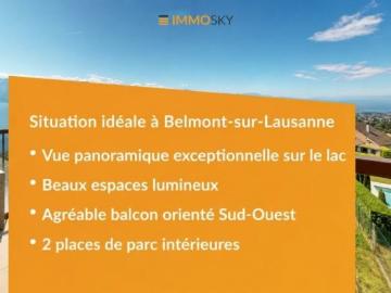 Magnifique attique 5.5 pièces avec vue imprenable sur le lac