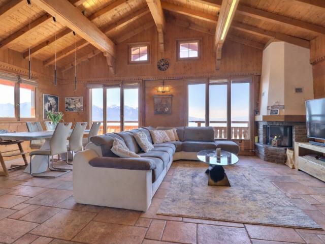 Magnifique chalet avec vue sur le lac et les montagnes