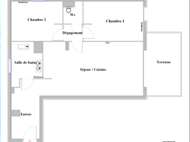 Très beau 3 pièces de 67 m² avec sa terrasse de 10 m², un double stationnement