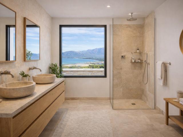 MAGNIFIQUE VUE MER SUR BAIE DE CALVI – DERNIER ETAGE DUPLEX DE 100M² AVEC 60M² DE TERRASSE