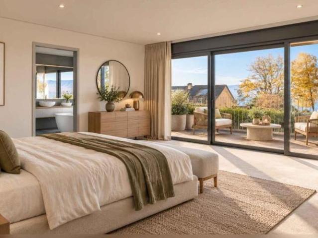 Magnifique villa contemporaine avec piscine et vue lac à Hermance